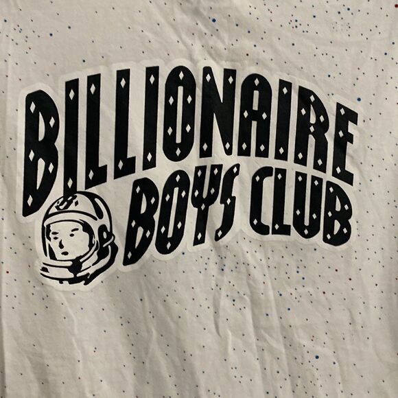 BILLIONAIRE BOYS CLUB Astronaut Logo, Splatter all over Single Stitch T Shirt L - Picture 5 of 5